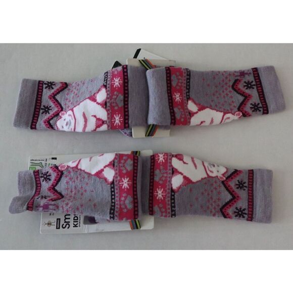 SmartWool Kids' Sz M Polar Bear Pat. Wintersport Full Cushion OTC Socks Lot of 2 - Picture 3 of 3